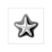 Starfish in Star Silhouette Rubberstempel (Afrduk)