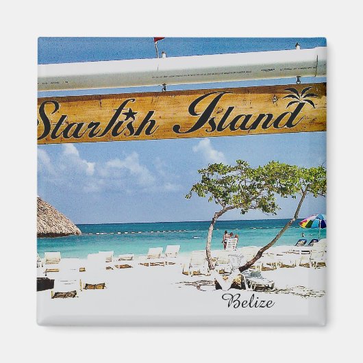 Starfish Island Belize magneet (Voorkant)