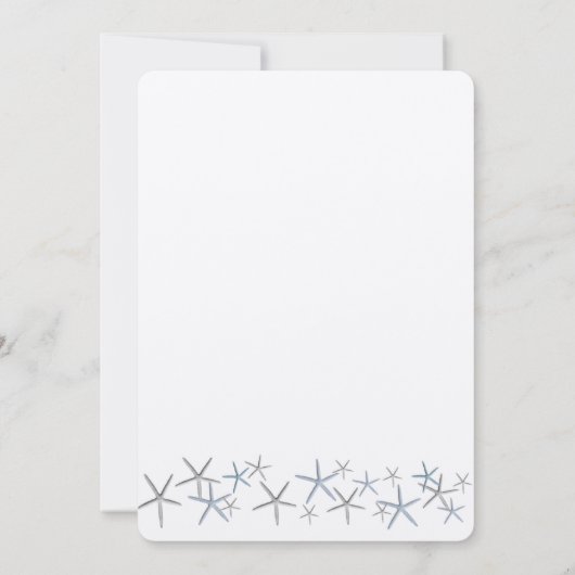 Starfish Jack n Jill Wedding Shower Kaart (Achterkant)