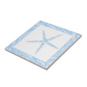 Starfish Kastal Beach Blue White Nautical Decor Tegeltje (Zijkant)