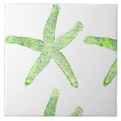 Starfish Kastal Beach Grey White Groot Tegeltje (Voorkant)