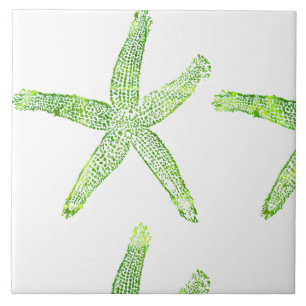 Starfish Kastal Beach Grey White Groot Tegeltje
