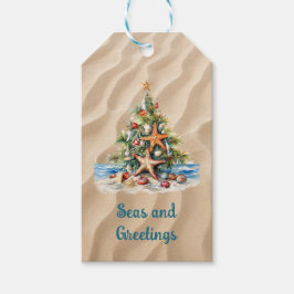 Starfish kerstboom kerstcadeau Label Cadeaulabel