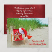 Starfish Kerstfeest uitnodigen Kaart (Voorkant / Achterkant)