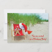 Starfish Kerstfeest uitnodigen Kaart (Voorkant)