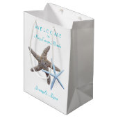 Starfish Key Largo Weekend Weddenschap Welkom Medium Cadeauzakje (Voorkant Gekanteld)
