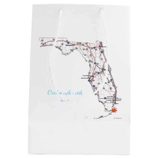 Starfish Key Largo Weekend Weddenschap Welkom Medium Cadeauzakje (Achterkant)