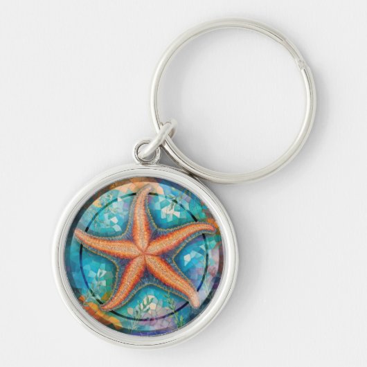 Starfish Keyring Mosaic Zee Collectie Sleutelhanger (Voorkant)