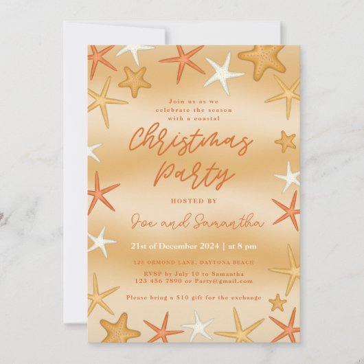Starfish Kustfeest Uitnodiging (Voorkant)