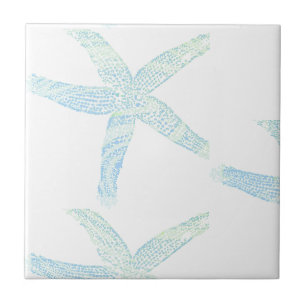 Starfish Kuststrand Blauwgroen Blauw Aqua Gift Tegeltje