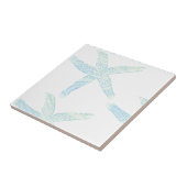 Starfish Kuststrand Blauwgroen Blauw Aqua Gift Tegeltje (Zijkant)