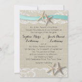 Starfish Lace en Ribbon Kaart (Voorkant)
