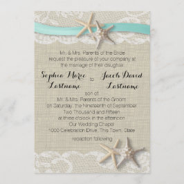 Starfish Lace en Ribbon Kaart