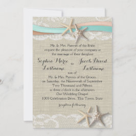 Starfish Lace en Ribbon Kaart