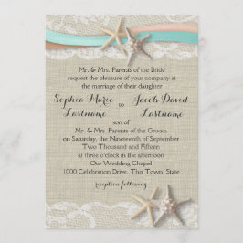 Starfish Lace en Ribbon Kaart
