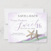 Starfish Lace Sweet 16 Save the Date (Voorkant)