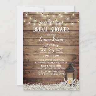 Starfish & Lantern Rustic Floral Vrijgezellenfeest Kaart