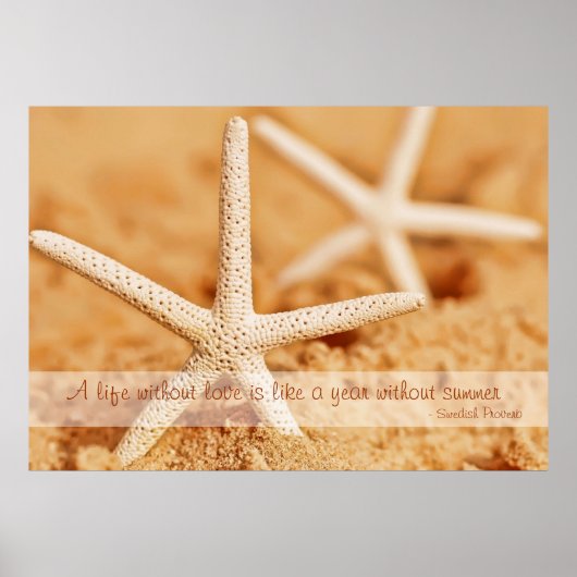 Starfish Love Proverb Poster (Voorkant)
