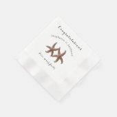 Starfish Married Couple Gefeliciteerd Napkins Servetten (Hoek)