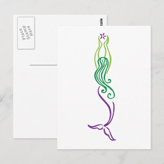 Starfish Mermaid Briefkaart (Voorkant / Achterkant)