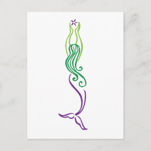 Starfish Mermaid Briefkaart