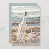 Starfish Message in a Bottle Vow Renewal Kaart (Voorkant / Achterkant)