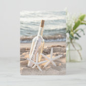 Starfish Message in a Bottle Vow Renewal Kaart (Staand voorkant)