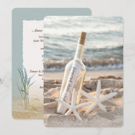 Starfish Message in a Bottle Vow Renewal Kaart