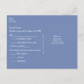 Starfish & Modern Line Elegant Beach Wedding RSVP Uitnodiging Briefkaart (Achterkant)