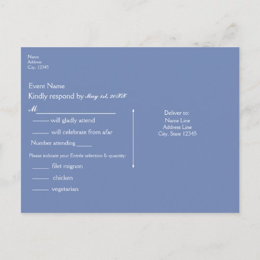 Starfish & Modern Line Elegant Beach Wedding RSVP Uitnodiging Briefkaart (Achterkant)