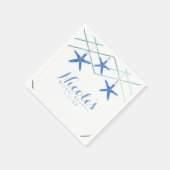 Starfish & Moderne lijnen Elegant Beach Custom Servet (Hoek)