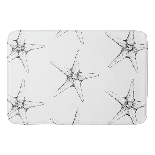 Starfish moderne zee levenspatroon strand badkamer badmat (Voorkant)