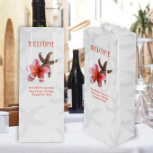 Starfish n Plumeria Destination Wedding Welcome Wijn Cadeautas