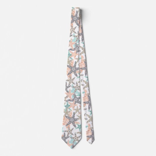 Starfish naadloze herhaalde patroonStropdas Stropdas (Voorkant)