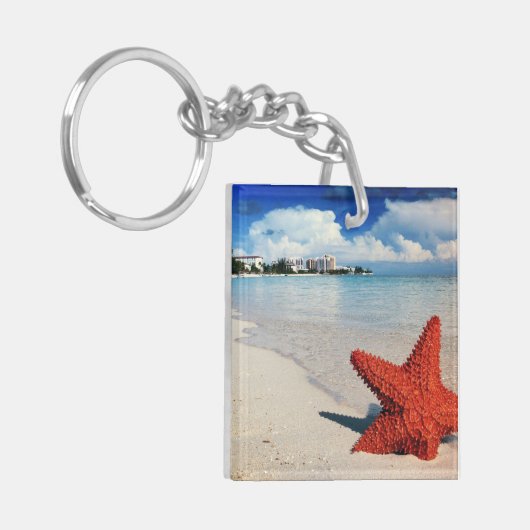 Starfish, Nassau, Bahamas Sleutelhanger (Voorkant Links)