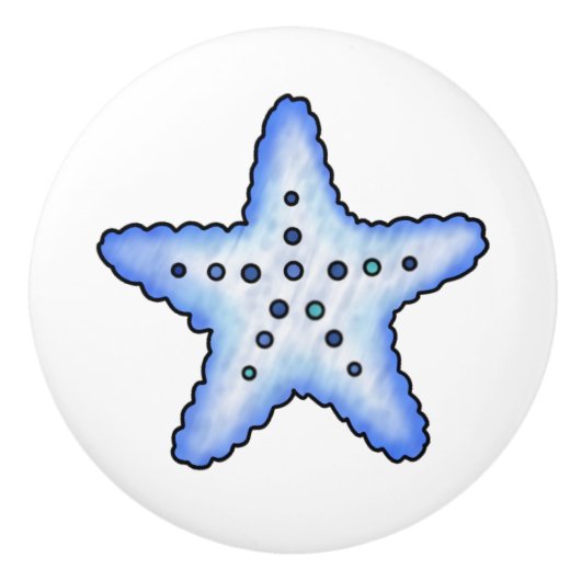 Starfish Nautical Beach House Keramische Knop (Voorkant)