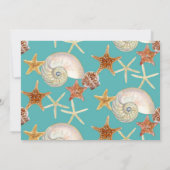 Starfish Nautilus Scallop Zee Shell Modern Patroon Kaart (Achterkant)