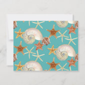Starfish Nautilus Scallop Zee Shell Modern Patroon Kaart (Achterkant)