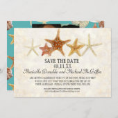 Starfish Nautilus Scallop Zee Shell Modern Patroon Kaart (Voorkant / Achterkant)