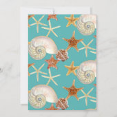 Starfish Nautilus Scallop Zee Shell Modern Patroon Kaart (Achterkant)