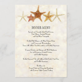 Starfish Nautilus Scallop Zee Shell Modern Patroon Menu