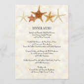 Starfish Nautilus Scallop Zee Shell Modern Patroon Menu (Voorkant)