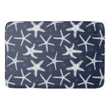 Starfish Navy Blue en White Striped Coastal
