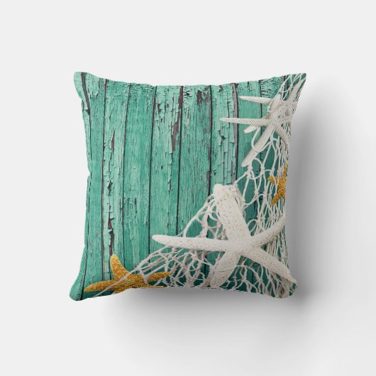 Starfish Netting Beach Hood | aqua Kussen (Achterkant)