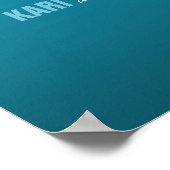 Starfish Netting Beach Wedding Welcome Sign azure Poster (Hoek)