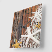 Starfish Netting strand wood kustleven | bruin Vierkante Klok (Hoek)