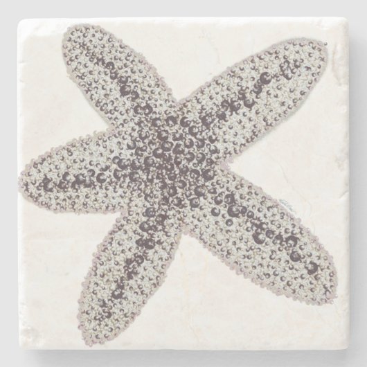 Starfish - neutraal stenen onderzetter (Voorkant)