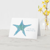 Starfish - Niet alle sterren Wenskaart Kaart (Gele Bloem)