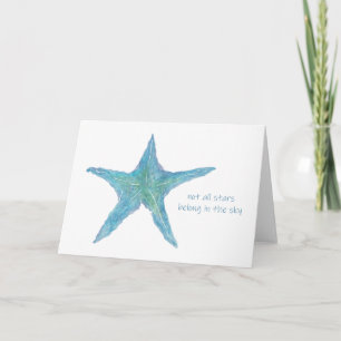 Starfish - Niet alle sterren Wenskaart Kaart