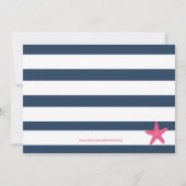 Starfish Nochtans Nobelprijsvraag, marine en roze Kaart (Achterkant)